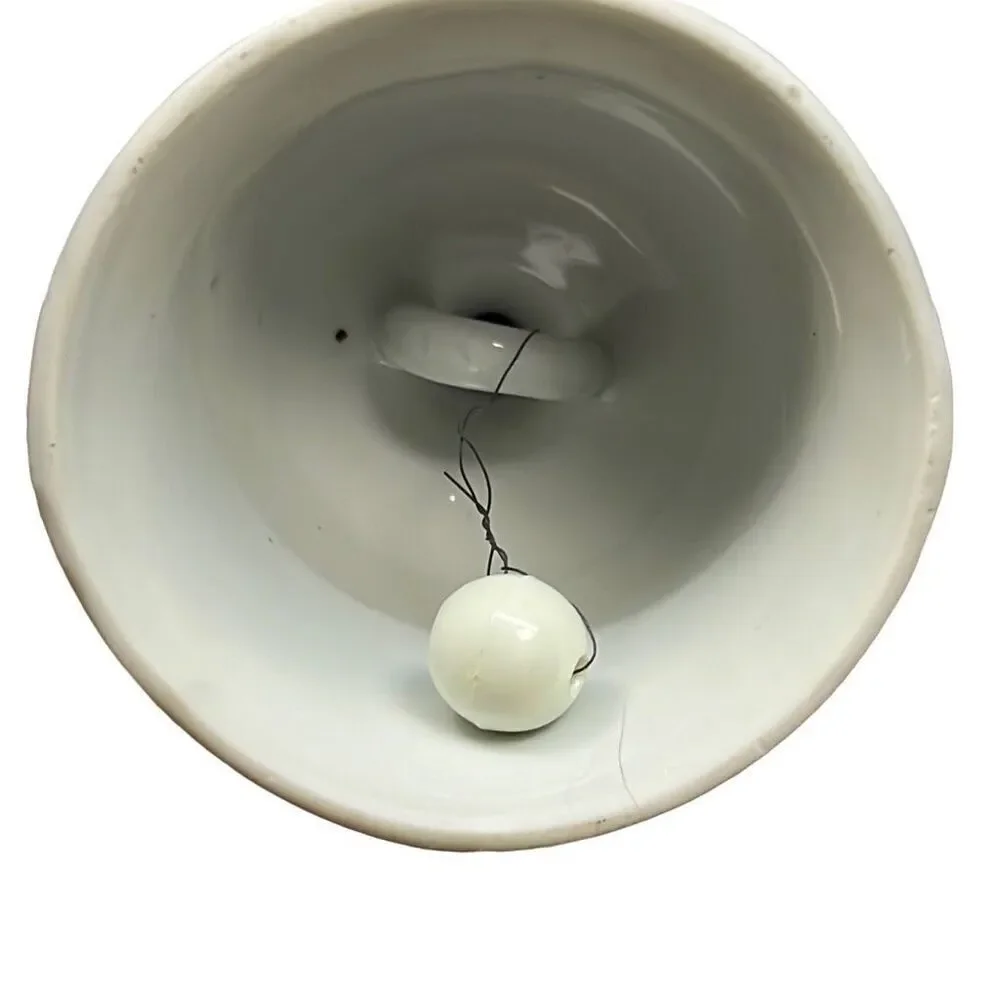 Currier & Ives White American Homestead Summer Porcelain Hand Bell